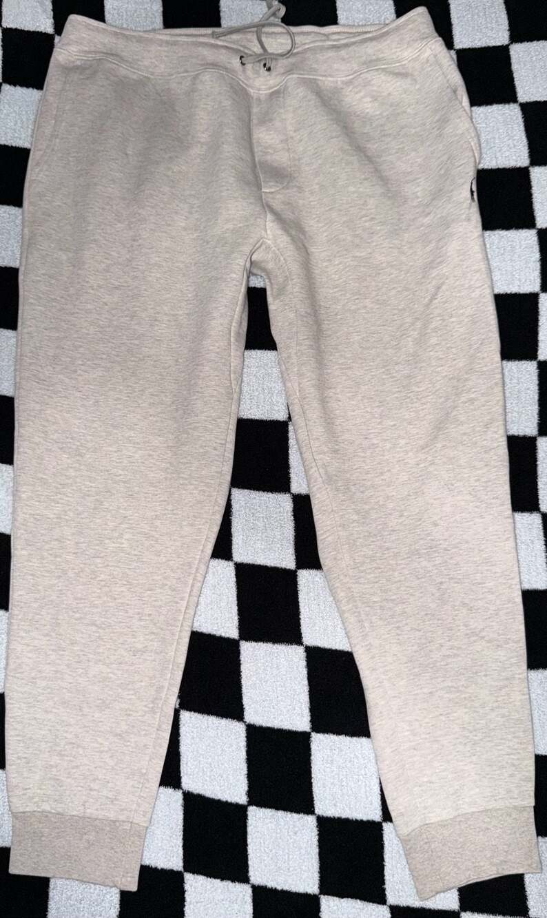 Polo Ralph Lauren Men's Double-Knit Jogger Pants Grey Heather Size XL